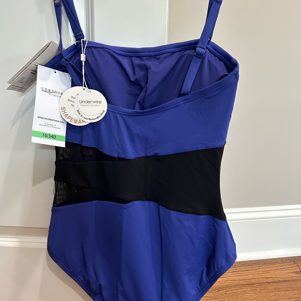 NWT Swimwear by Coco Reef- Royal Blue and Black